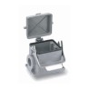 Embase en saillie 32B, Aluminium moulé sous pression, acier inoxydable, IP65, Sortie horizontale, PG29